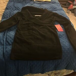 Black shoe dazzle sweater